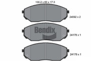 BPD2093 Sada brzdových destiček, kotoučová brzda BENDIX Braking