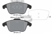BPD1404 Sada brzdových destiček, kotoučová brzda BENDIX Braking