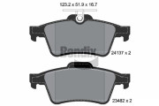 BPD1011 Sada brzdových destiček, kotoučová brzda BENDIX Braking