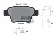 BPD1289 Sada brzdových destiček, kotoučová brzda BENDIX Braking