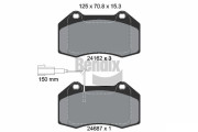 BPD2099 Sada brzdových destiček, kotoučová brzda BENDIX Braking