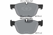 BPD1240 Sada brzdových destiček, kotoučová brzda BENDIX Braking