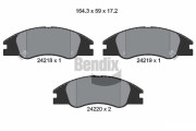 BPD2106 Sada brzdových destiček, kotoučová brzda BENDIX Braking