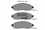 BPD1575 Sada brzdových destiček, kotoučová brzda BENDIX Braking