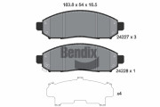 BPD1380 Sada brzdových destiček, kotoučová brzda BENDIX Braking