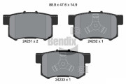 BPD2109 Sada brzdových destiček, kotoučová brzda BENDIX Braking
