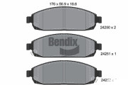 BPD2114 Sada brzdových destiček, kotoučová brzda BENDIX Braking