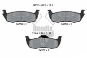 BPD2115 Sada brzdových destiček, kotoučová brzda BENDIX Braking