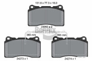 BPD2118 Sada brzdových destiček, kotoučová brzda BENDIX Braking