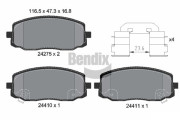 BPD1267 Sada brzdových destiček, kotoučová brzda BENDIX Braking