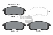 BPD2120 Sada brzdových destiček, kotoučová brzda BENDIX Braking