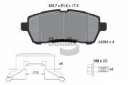 BPD1032 Sada brzdových destiček, kotoučová brzda BENDIX Braking