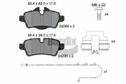BPD1629 Sada brzdových destiček, kotoučová brzda BENDIX Braking