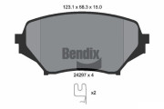 BPD2122 Sada brzdových destiček, kotoučová brzda BENDIX Braking
