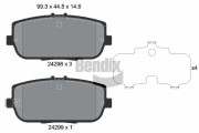 BPD2123 Sada brzdových destiček, kotoučová brzda BENDIX Braking