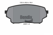 BPD2124 Sada brzdových destiček, kotoučová brzda BENDIX Braking