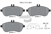BPD1415 Sada brzdových destiček, kotoučová brzda BENDIX Braking