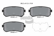 BPD1441 Sada brzdových destiček, kotoučová brzda BENDIX Braking