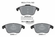 BPD1633 Sada brzdových destiček, kotoučová brzda BENDIX Braking