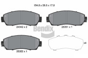 BPD2132 Sada brzdových destiček, kotoučová brzda BENDIX Braking