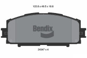BPD1546 Sada brzdových destiček, kotoučová brzda BENDIX Braking