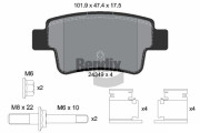 BPD2136 Sada brzdových destiček, kotoučová brzda BENDIX Braking