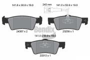 BPD2140 Sada brzdových destiček, kotoučová brzda BENDIX Braking