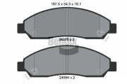 BPD2143 Sada brzdových destiček, kotoučová brzda BENDIX Braking