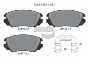 BPD1179 Sada brzdových destiček, kotoučová brzda BENDIX Braking
