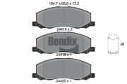 BPD1599 Sada brzdových destiček, kotoučová brzda BENDIX Braking