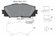 BPD2151 Sada brzdových destiček, kotoučová brzda BENDIX Braking