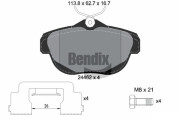 BPD2156 Sada brzdových destiček, kotoučová brzda BENDIX Braking