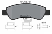 BPD1050 Sada brzdových destiček, kotoučová brzda BENDIX Braking