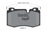 BPD2158 Sada brzdových destiček, kotoučová brzda BENDIX Braking