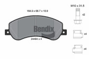 BPD1530 Sada brzdových destiček, kotoučová brzda BENDIX Braking