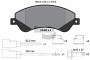 BPD1275 Sada brzdových destiček, kotoučová brzda BENDIX Braking