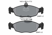 BPD2159 Sada brzdových destiček, kotoučová brzda BENDIX Braking