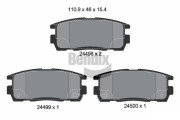 BPD1241 Sada brzdových destiček, kotoučová brzda BENDIX Braking