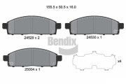 BPD1265 Sada brzdových destiček, kotoučová brzda BENDIX Braking