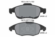 BPD1006 Sada brzdových destiček, kotoučová brzda BENDIX Braking