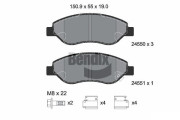 BPD2168 Sada brzdových destiček, kotoučová brzda BENDIX Braking