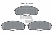 BPD2172 Sada brzdových destiček, kotoučová brzda BENDIX Braking