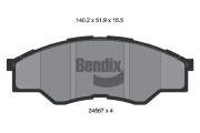 BPD2173 Sada brzdových destiček, kotoučová brzda BENDIX Braking