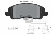 BPD2174 Sada brzdových destiček, kotoučová brzda BENDIX Braking