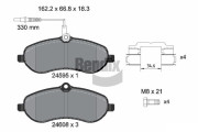 BPD1068 Sada brzdových destiček, kotoučová brzda BENDIX Braking