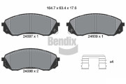 BPD2175 Sada brzdových destiček, kotoučová brzda BENDIX Braking