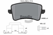 BPD1091 Sada brzdových destiček, kotoučová brzda BENDIX Braking