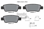 BPD1464 Sada brzdových destiček, kotoučová brzda BENDIX Braking