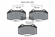 BPD1560 Sada brzdových destiček, kotoučová brzda BENDIX Braking