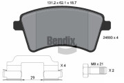 BPD1038 Sada brzdových destiček, kotoučová brzda BENDIX Braking